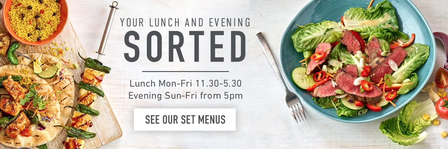 Lunch and evening set menu