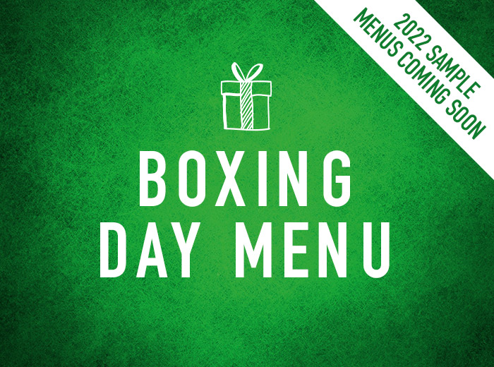Boxing Day menu at Harvester