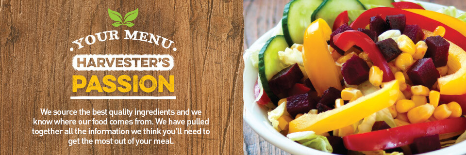 Nutritious fresh ingredients, healthy dining out at Harvester