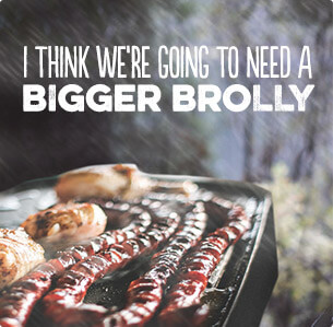 Most British barbecues go ahead even when it rains